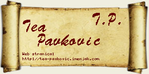 Tea Pavković vizit kartica